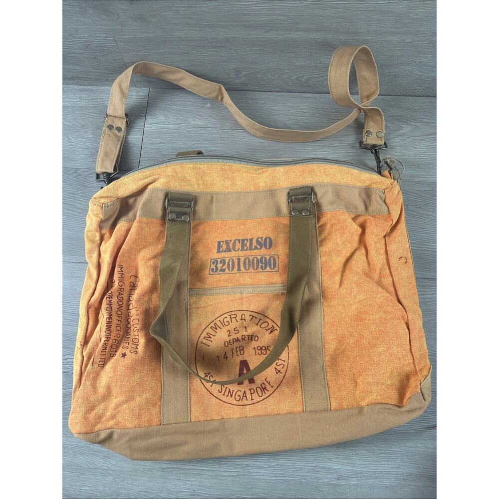 The Barrel Shack The Austin Bag Orange Brown Handmade Bag $310